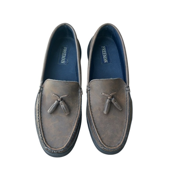 Freeman Men's Brown 11M Tassel Loafers - Picture 8 of 9